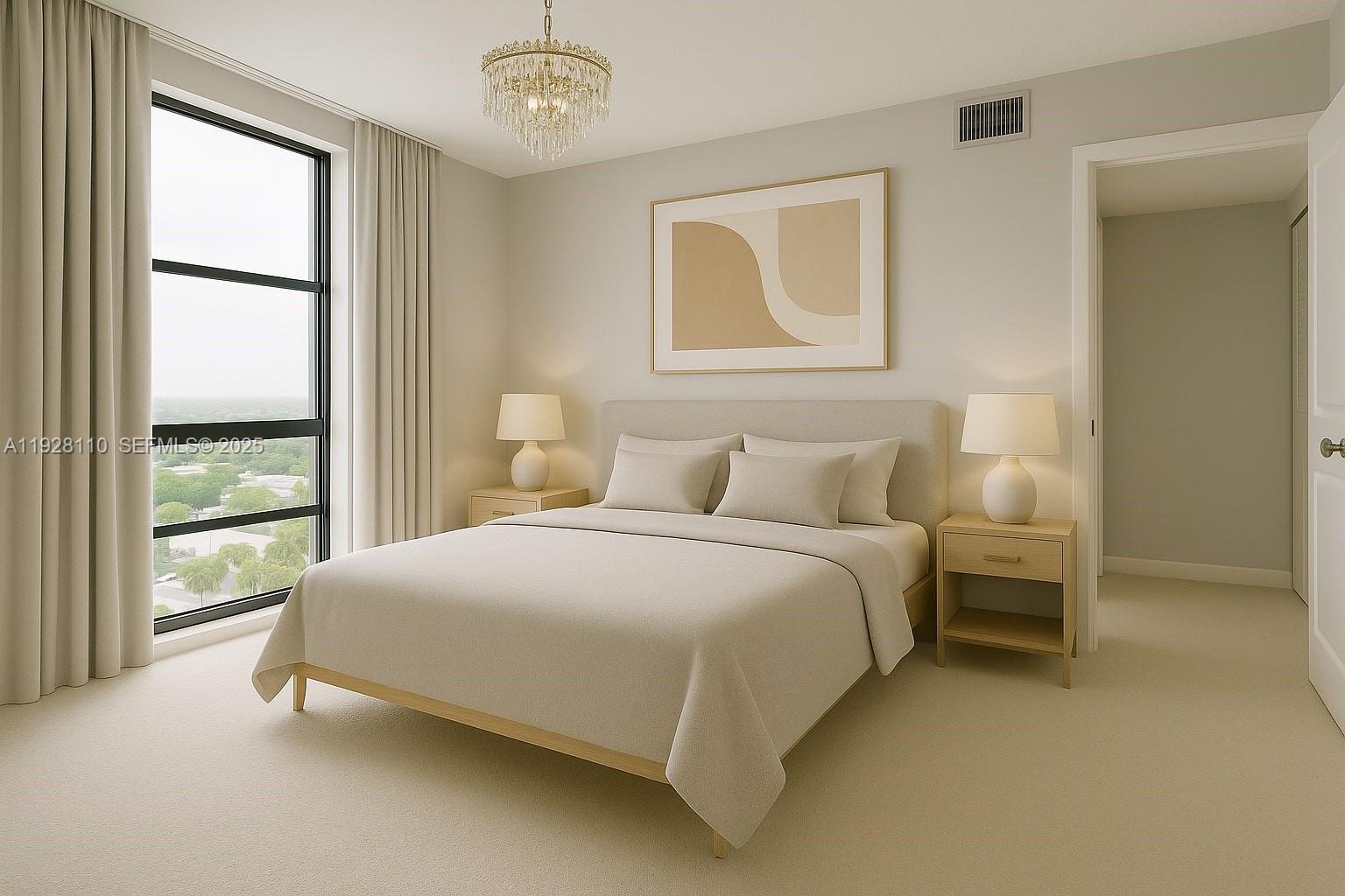 1825 West 44th Place, Unit 1111 Hialeah, FL 33012 - Photo 14 of 22 a bedroom with a bed and a window