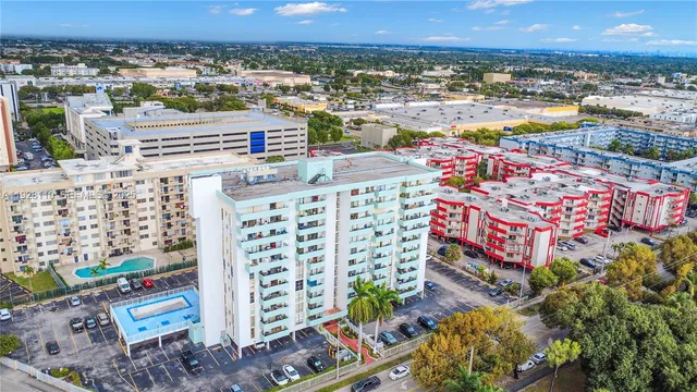 an aerial view of a city