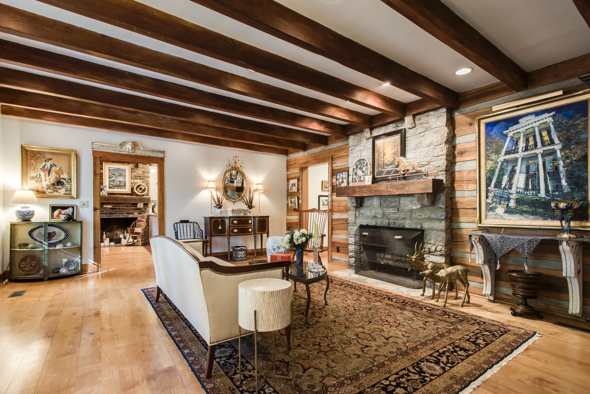 6230 Bresslyn Road Nashville, TN 37205 - Photo 6 of 53 a living room with fireplace furniture and a fireplace