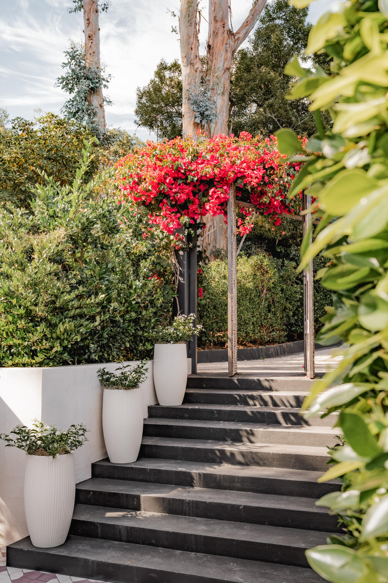 1381 East Valley Road Montecito, CA 93108 - Photo 4 of 32 Front entrance steps