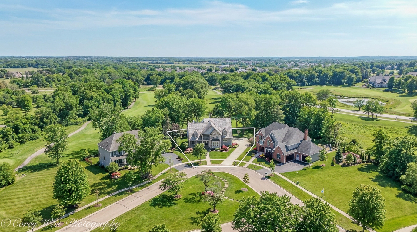 N004 Alexander Drive Geneva, IL 60134 - Photo 6 of 75 an aerial view of a house with a garden