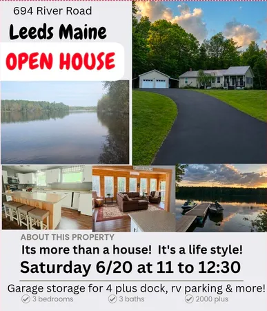 $539,900 | 694 River Road, Leeds, ME 04263