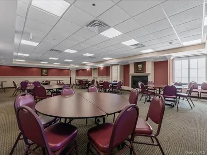 a table and chairs in a room