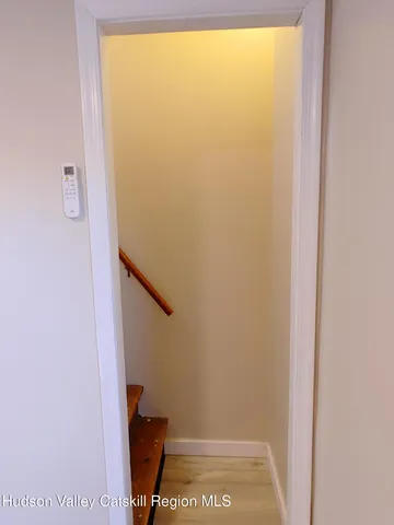 a view of hallway with stairs