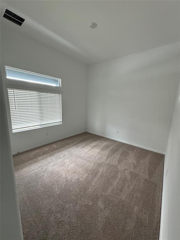 216 Jeffers Kyle, TX 78640 - Photo 7 of 19 Neutral tone carpeted room featuring a double window with blinds, a rectangular transom window, and white painted walls