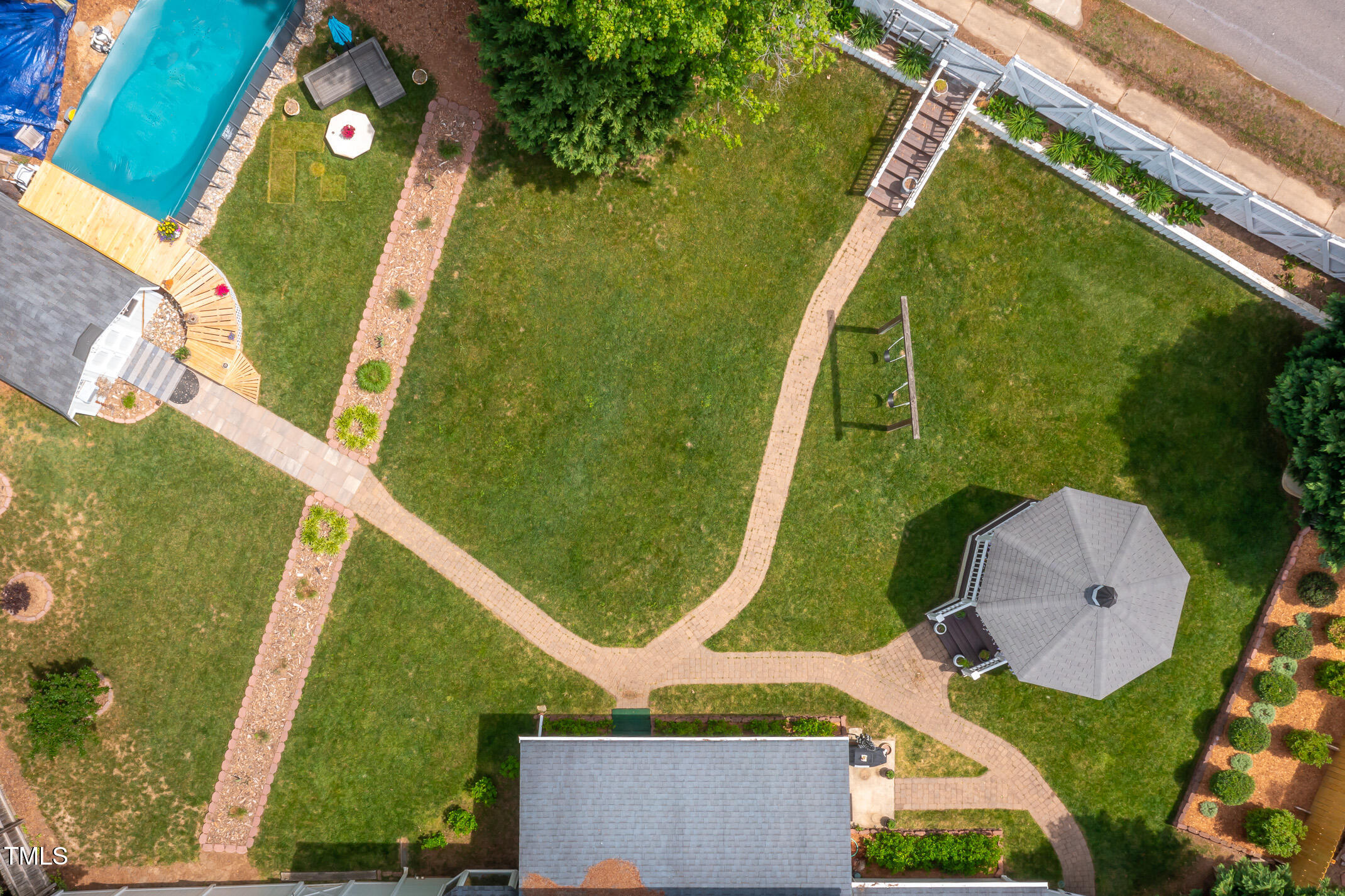 1213 Indian Trail Drive Raleigh, NC 27609 - Photo 32 of 50 an aerial view of a house