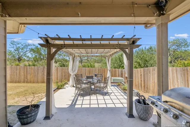a view of an outdoor space with seating area