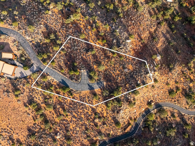 366 Quail Road Springdale, UT 84767 - Photo 4 of 22 Aerial view of property's location with property parcel outlined