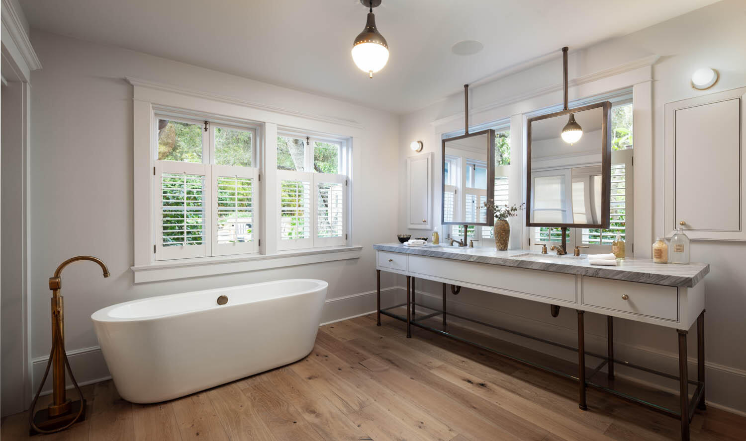 830 Riven Rock Road Montecito, CA 93108 - Photo 13 of 36 a bathroom with a bathtub and double sink