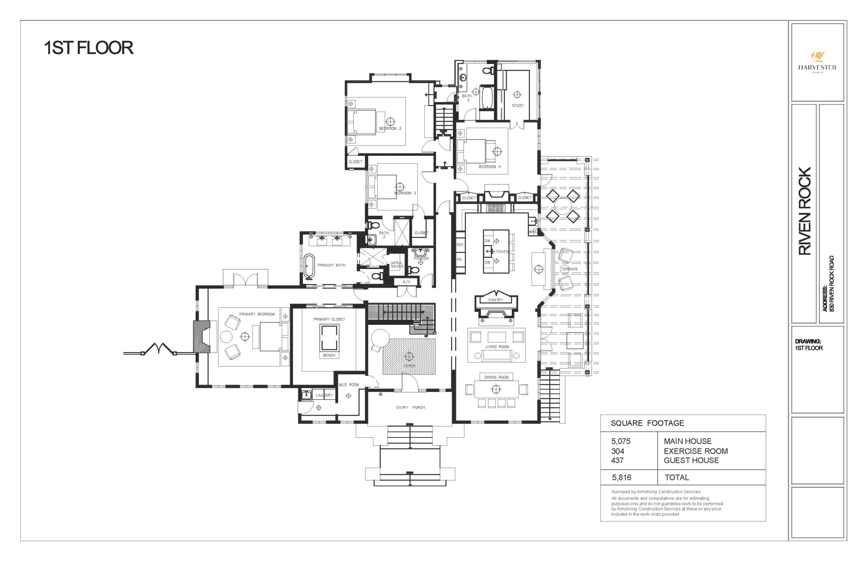 830 Riven Rock Road Montecito, CA 93108 - Photo 32 of 36 a picture of a floor plan