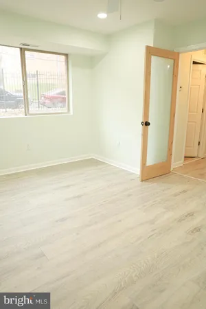 an empty room with a window