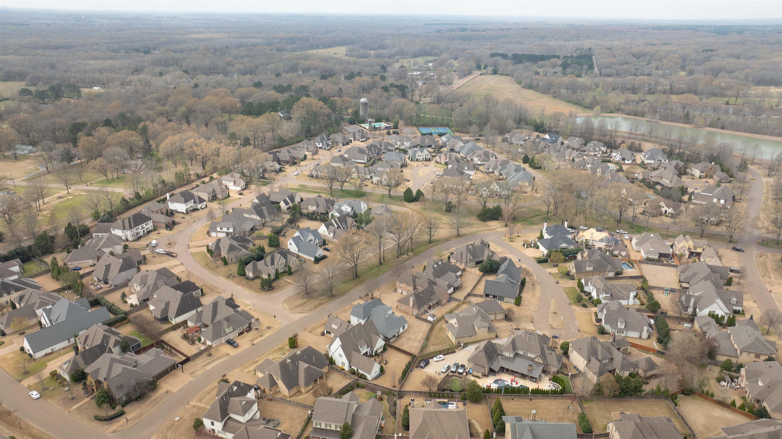528 Althea Lane Collierville, TN 38017 - Photo 33 of 36 Aerial view of property and surrounding area featuring nearby suburban area