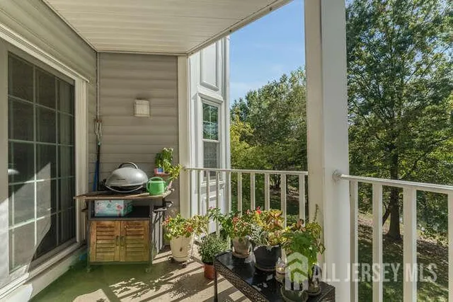 a house with a potted plant on a table