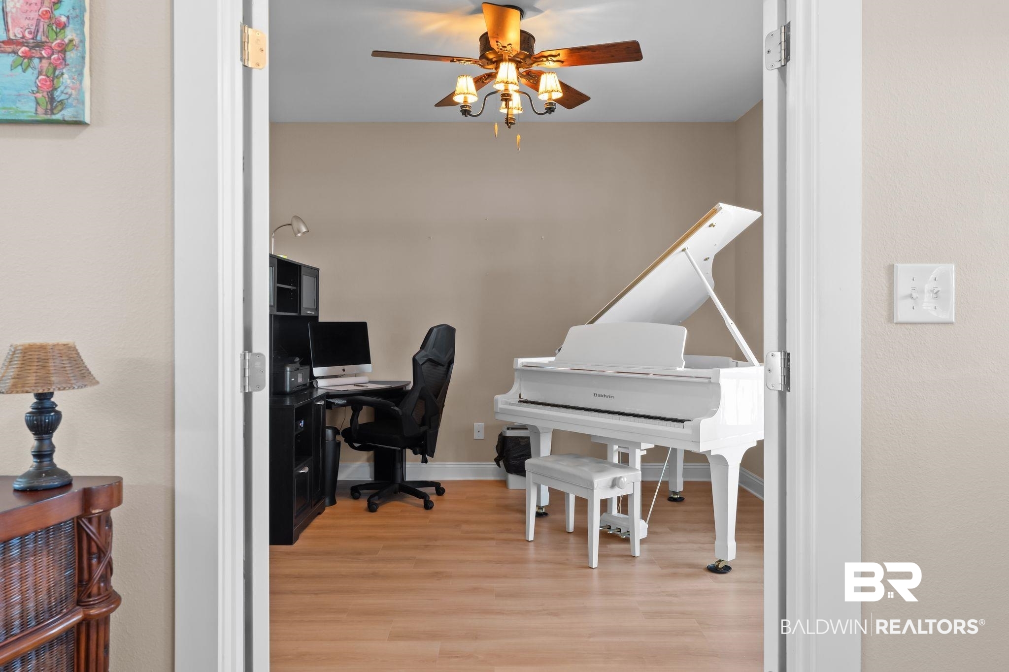 28980 Comstock Road Elberta, AL 36530 - Photo 14 of 38 Office space with light wood finished floors and ceiling fan