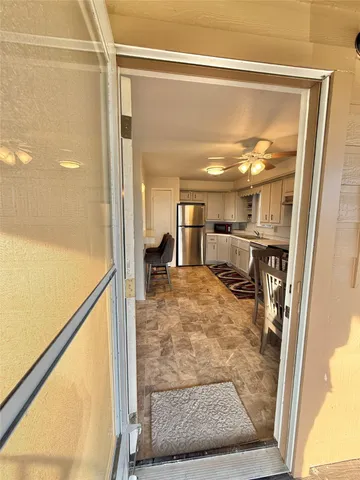 a close view of a walk in closet