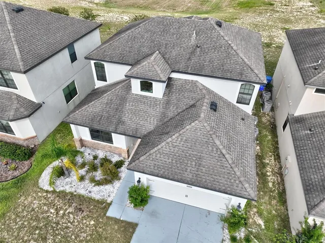 a view of a wooden deck with a bench