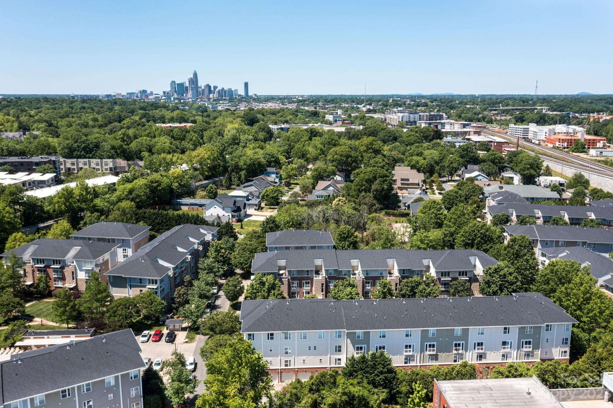 615 Raphael Place Charlotte, NC 28205 - Photo 16 of 20 an aerial view of a city