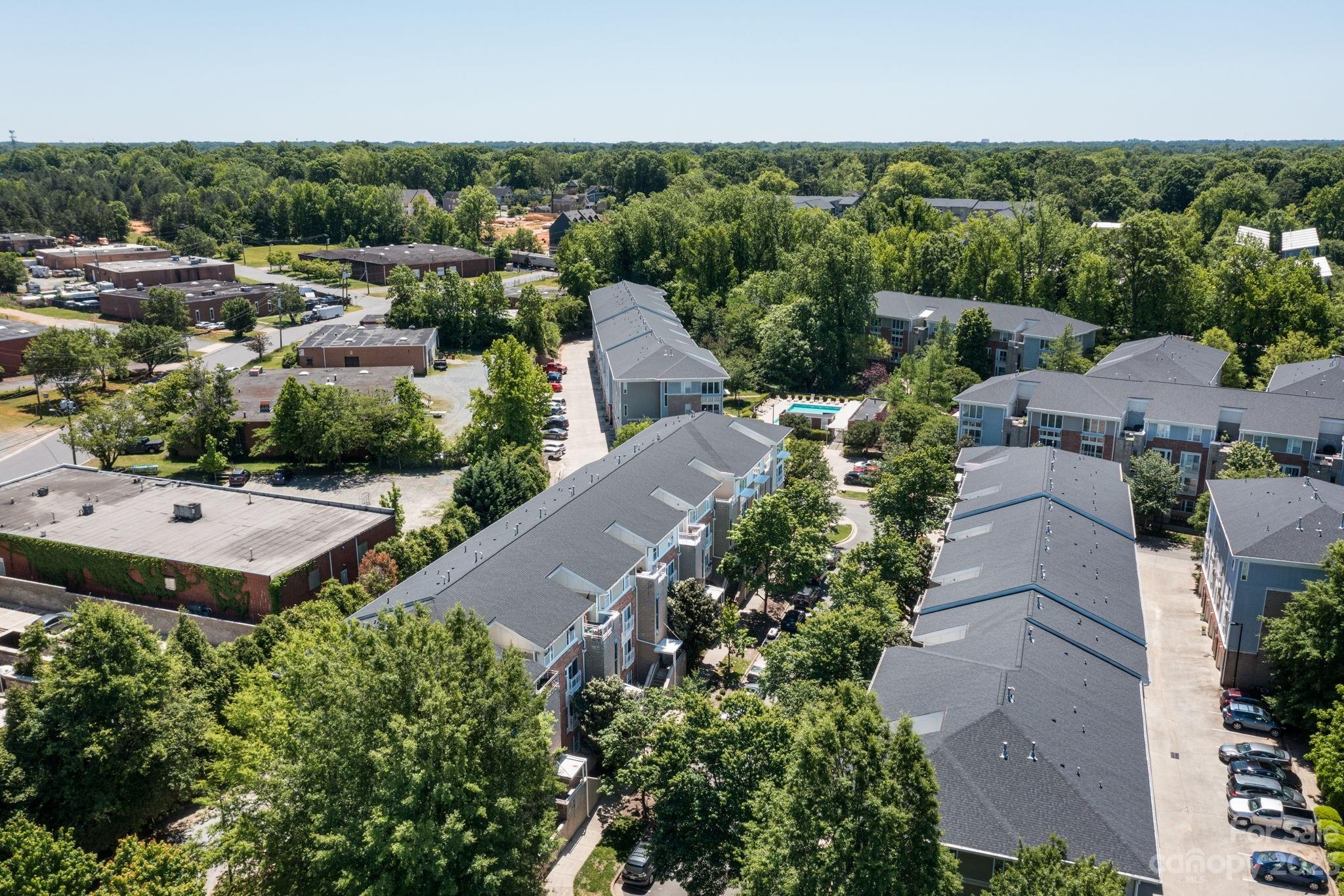 615 Raphael Place Charlotte, NC 28205 - Photo 17 of 20 an aerial view of a house with a yard