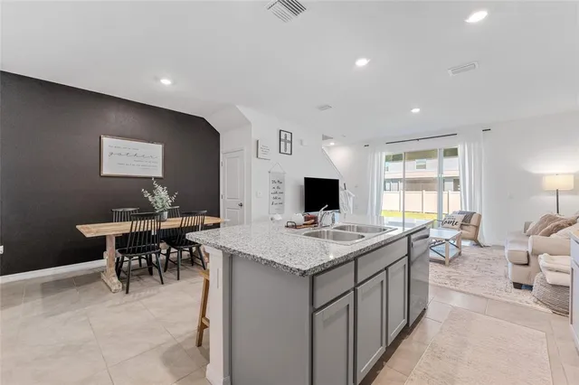 a view of kitchen with breakfast area