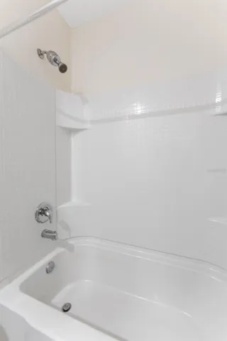 a bathroom with a tub