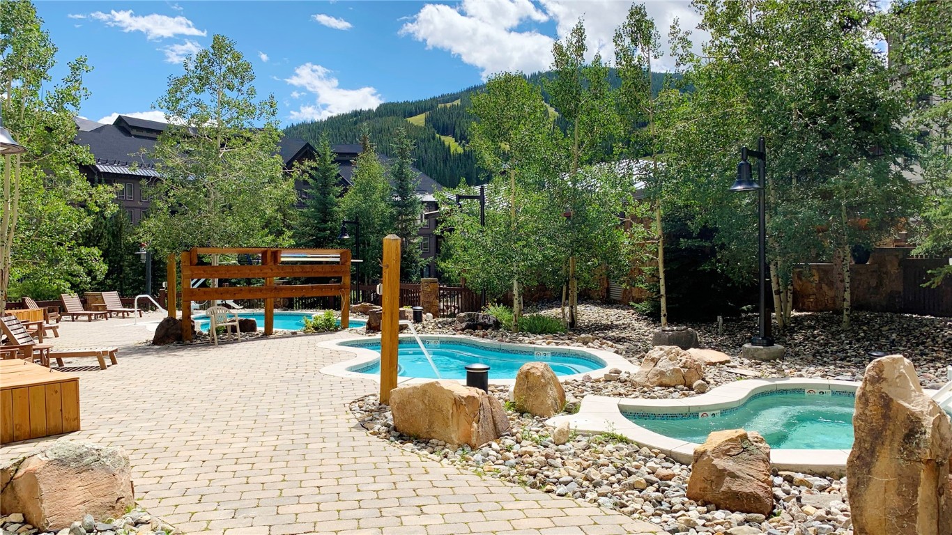 910 Copper Road, Unit 122 Copper Mountain, CO 80443 - Photo 14 of 25 a view of a backyard with plants and patio