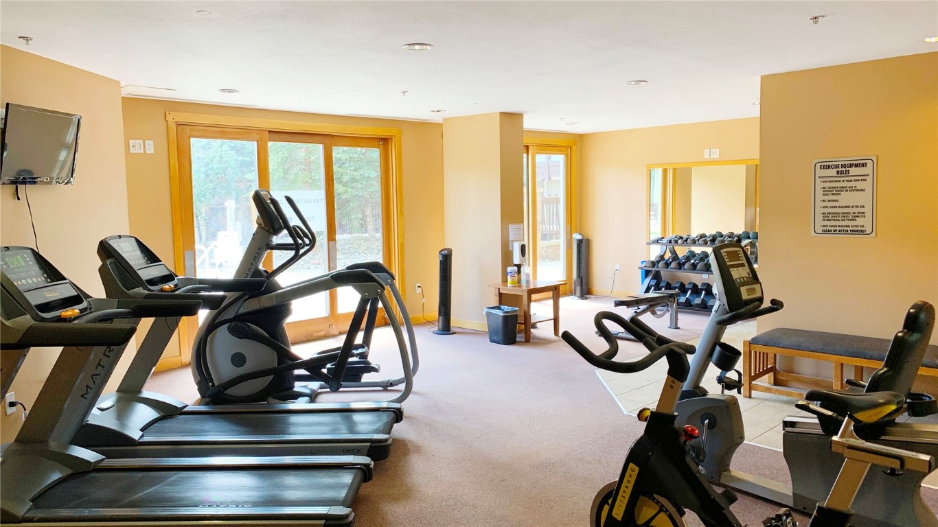 910 Copper Road, Unit 122 Copper Mountain, CO 80443 - Photo 16 of 25 a view of a room with gym equipment