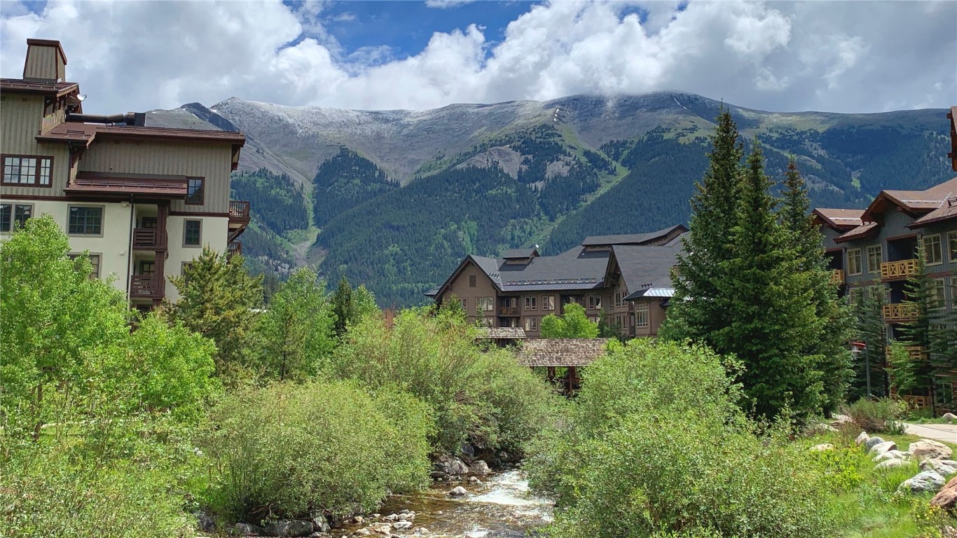 910 Copper Road, Unit 122 Copper Mountain, CO 80443 - Photo 23 of 25 an aerial view of house with yard and outdoor seating