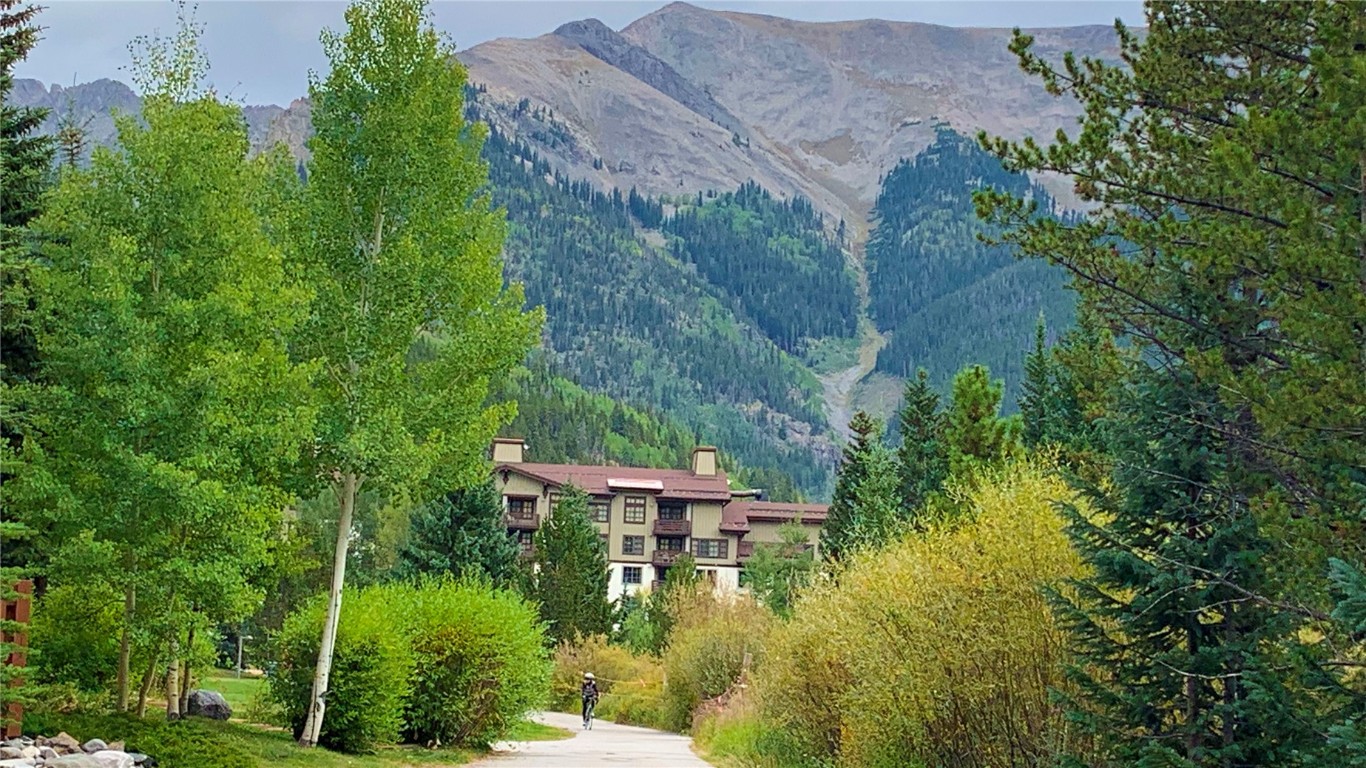 910 Copper Road, Unit 122 Copper Mountain, CO 80443 - Photo 25 of 25 an aerial view of a house with pool yard outdoor seating and yard