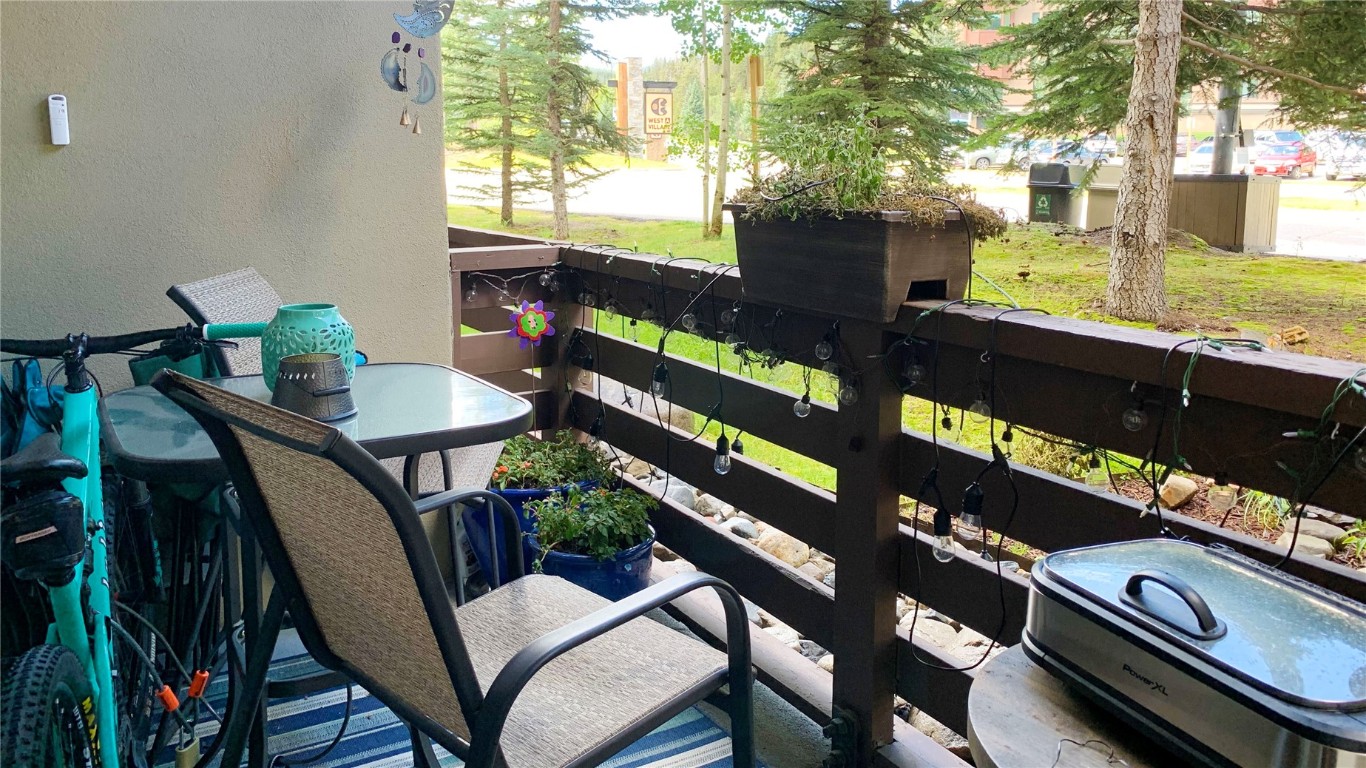 910 Copper Road, Unit 122 Copper Mountain, CO 80443 - Photo 10 of 25 a view of a balcony with chairs