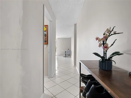 a view of kitchen with a potted plant on a counter and chair