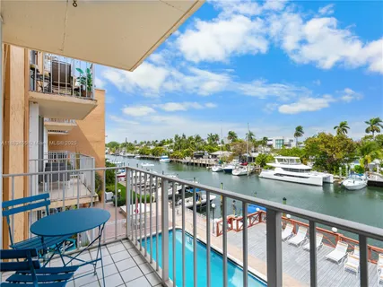 a view of city from a balcony