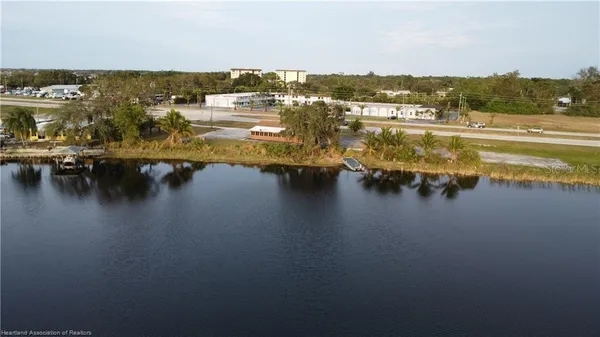 a view of a lake with a mountain