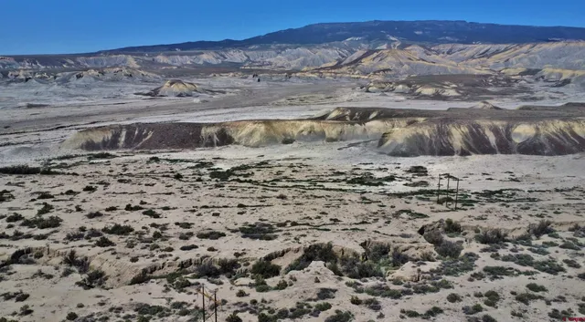 a view of a road with a mountain