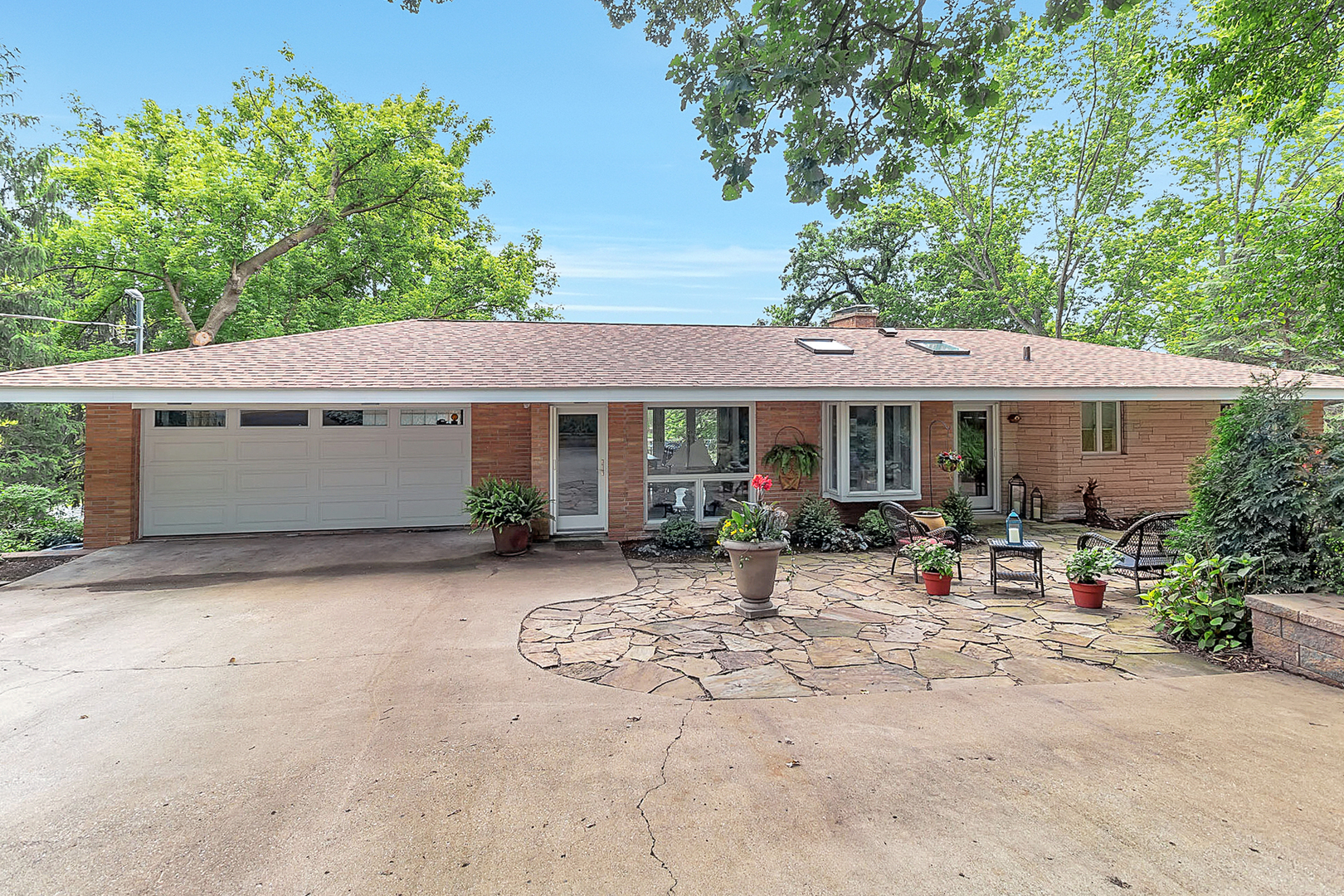 front view of house with a patio