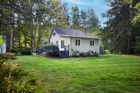 a house view with a garden space