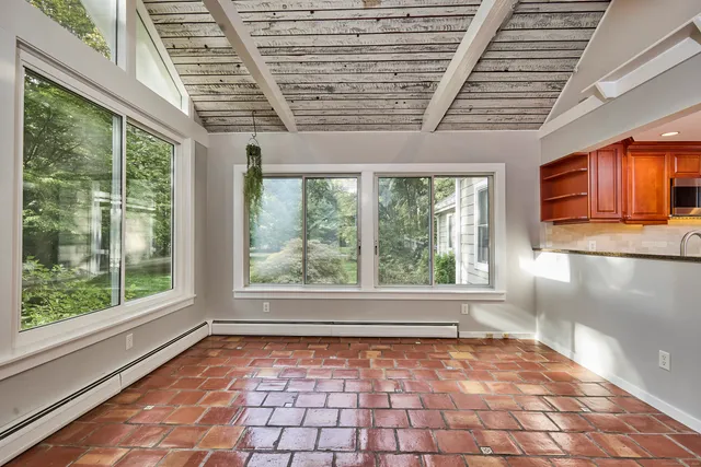 a view of an entryway with a window