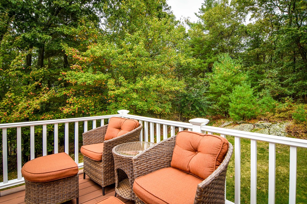 16 Tower Drive Dover, MA 02030 - Photo 32 of 42 a view of a chair and table in the roof deck