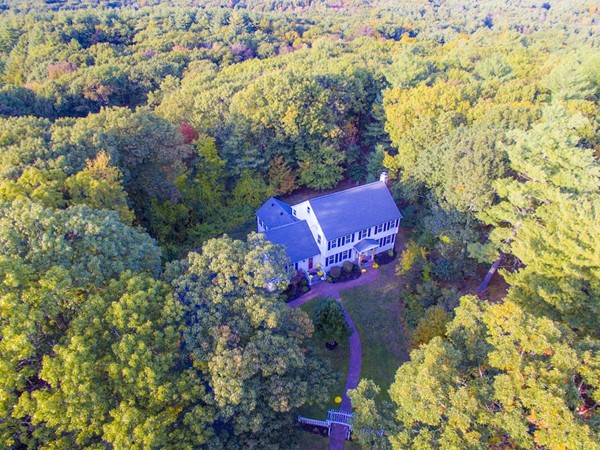 16 Tower Drive Dover, MA 02030 - Photo 38 of 42 a view of a house with a yard and garden