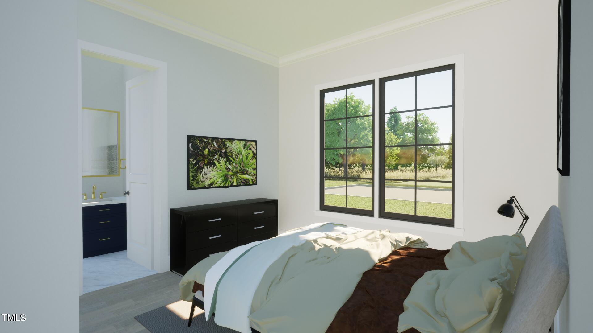 1900 Ridge Road Raleigh, NC 27607 - Photo 8 of 52 a bed room with a bed and a window