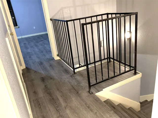 a view of a staircase door