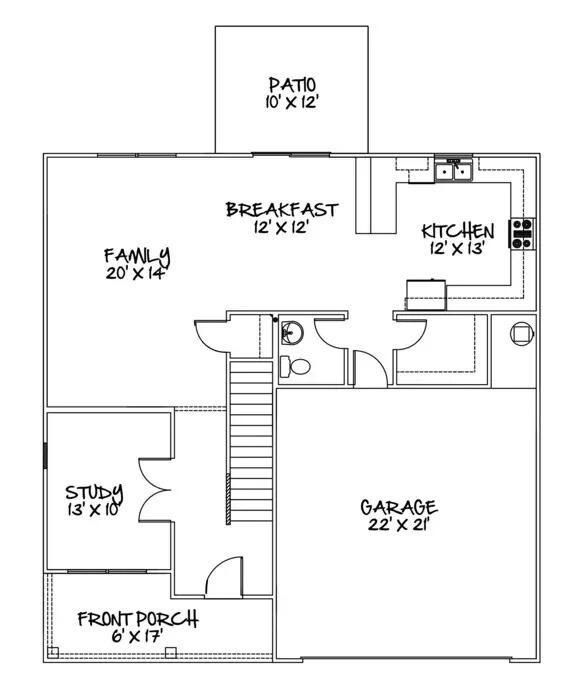 Tbd Orchard Circle Edgefield, SC 29824 - Photo 13 of 14 Tallulah 1st Floor Plan