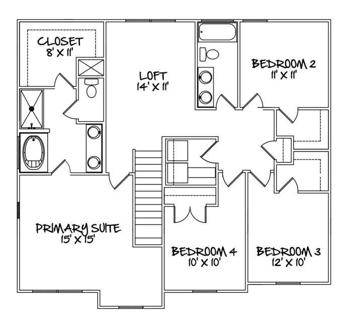 Tbd Orchard Circle Edgefield, SC 29824 - Photo 14 of 14 Tallulah 2nd Floor Plan