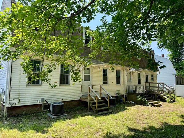 a view of a house with a patio