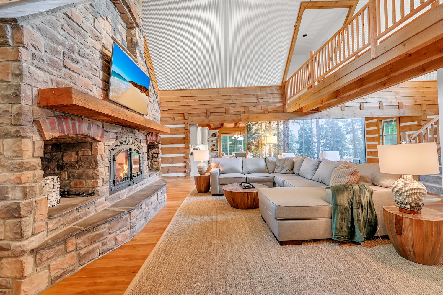 8265 Guthrie Road Cross Plains, TN 37049 - Photo 31 of 83 a living room with furniture a fireplace and a large window