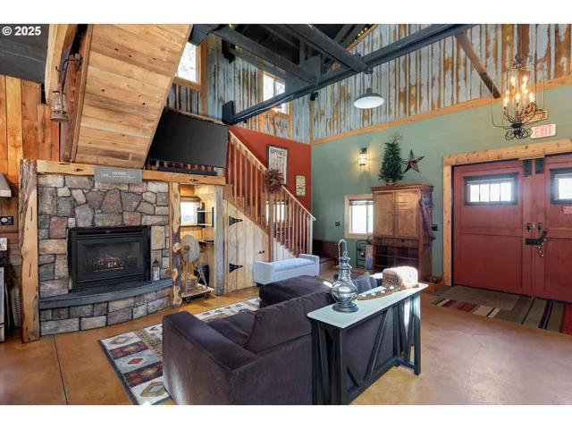 a room with furniture and a flat screen tv