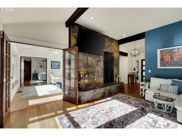 a living room with a couch and a coffee table