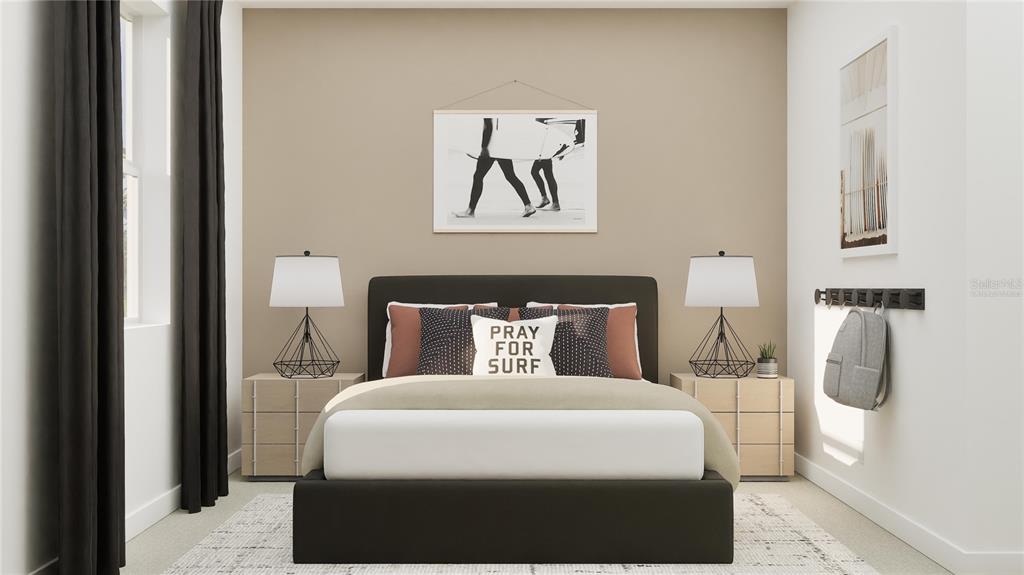 5653 Banyan Bay Road St. Cloud, FL 34771 - Photo 12 of 29 a bedroom with a bed and a painting on the wall