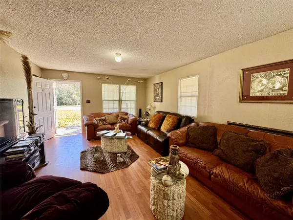 a living room with furniture window and a flat screen tv