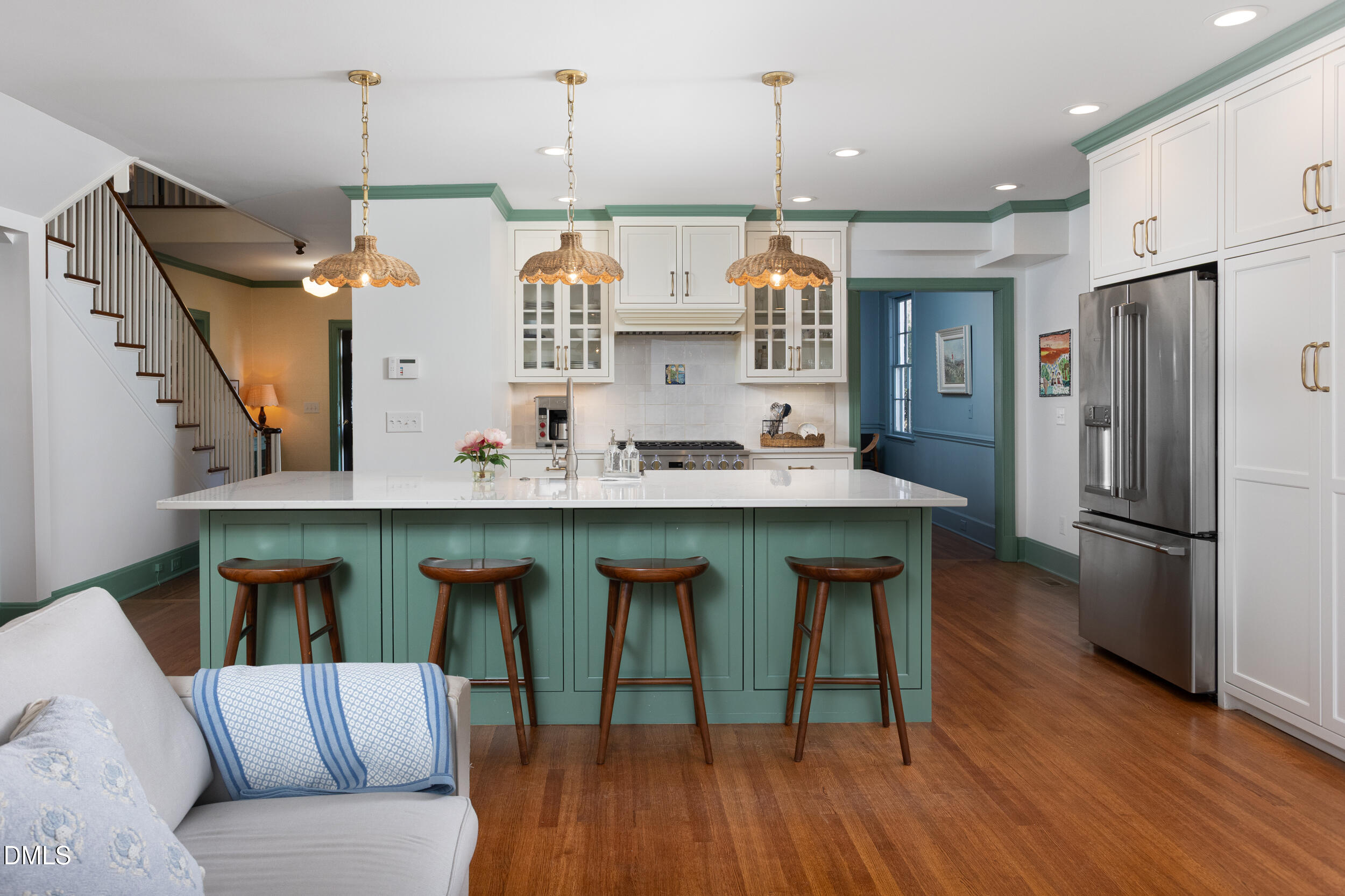 3433 Dover Road Durham, NC 27707 - Photo 13 of 56 a open kitchen with a refrigerator a sink and a stove