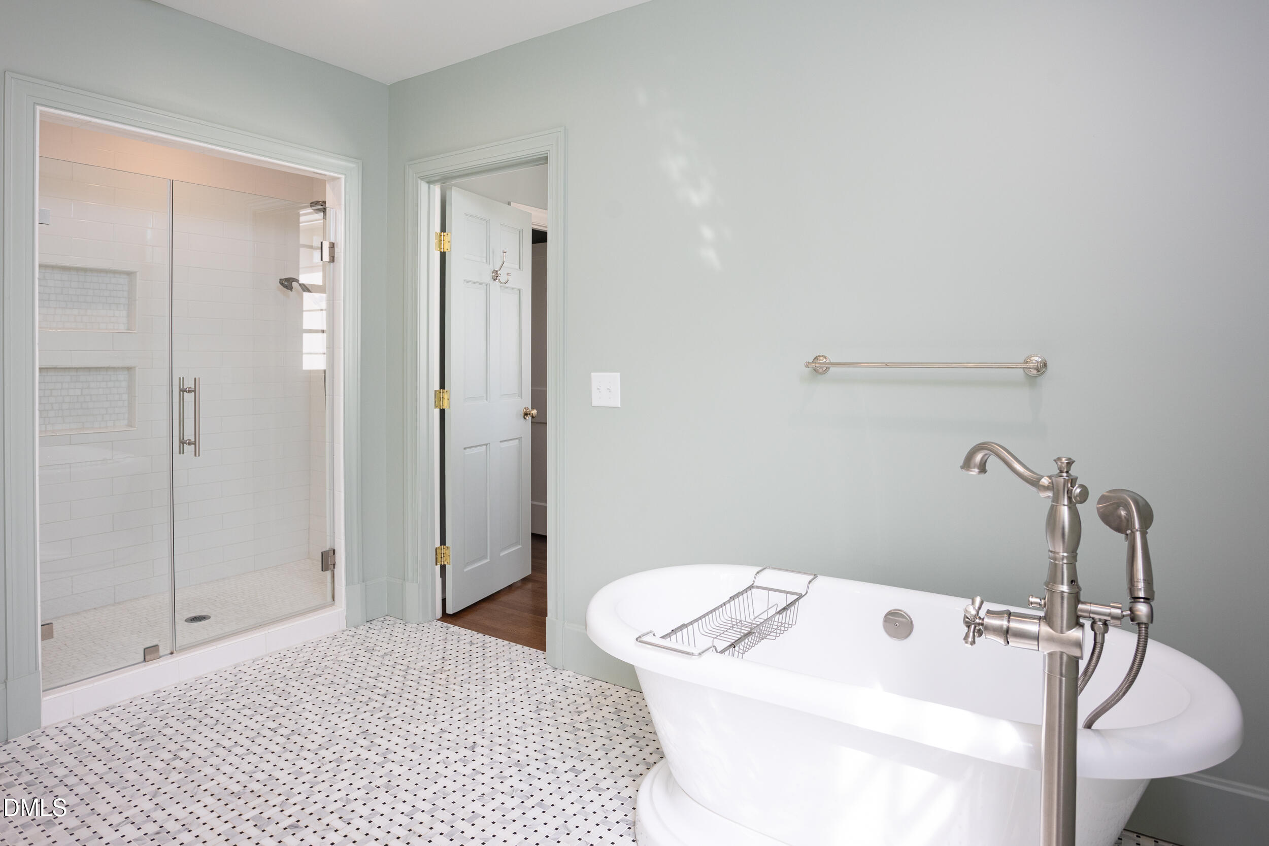 3433 Dover Road Durham, NC 27707 - Photo 31 of 56 a bathroom with a bathtub and shower